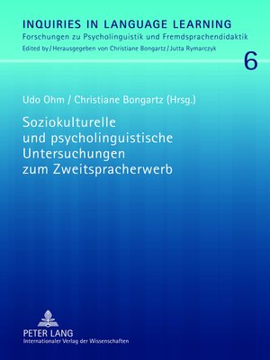 cover image of Soziokulturelle und psycholinguistische Untersuchungen zum Zweitspracherwerb